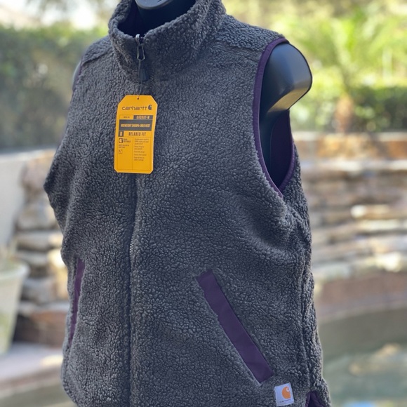 CARHARTT WOMENS RELAXED FIT SHERPA LINED REVERSIBLE VEST - Picture 6 of 9